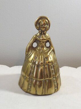 Brass Victorian Lady Bell - Gold Finish